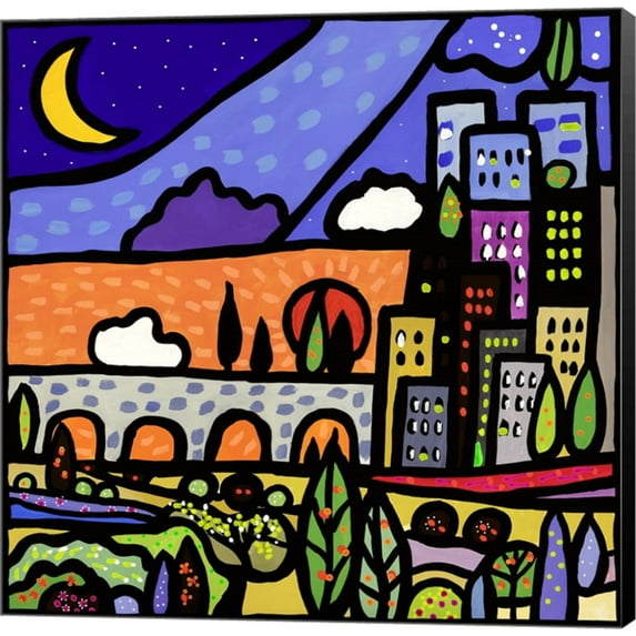 Il Ponte della Citta by Wallas, Canvas Wall Art