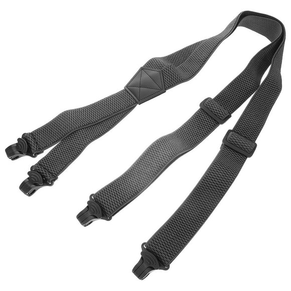HONMEET Men's Heavy Duty Suspenders Dark Grey 1Set Secure Hold for Special Occasions