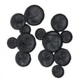 thumbnail image 5 of Alexandra Round Black & Gold Abstract Metal Glam Wall Plates, 5 of 6