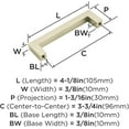 thumbnail image 2 of Amerock Bp36570 Monument 3-3/4" Center To Center Handle Cabinet Pull - Nickel, 2 of 7
