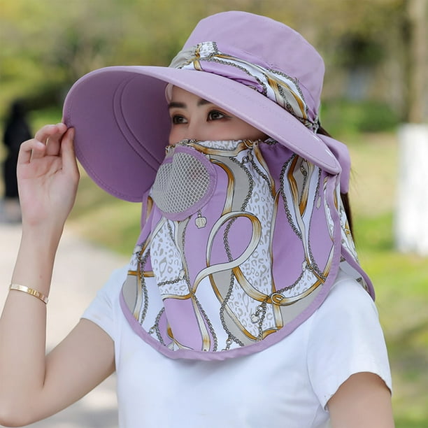 Women Face Neck Cover Sun Hat, UV Protection Lightweight Quick
