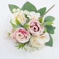 thumbnail image 6 of Taicans Artificial Roses Bouquet,11" Realistic Silk Rose Bush with Green Leaves,Faux Floral Stems for Wedding Bouquets,Centerpieces,Home Decor,Party,Table Arrangements,Indoor Outdoor Use, 6 of 6