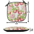 thumbnail image 5 of Victorian Chair Seating Cushion Set of 2, Apple Tree in Summer Time with Flowers Nature Scenery Cultural Art Print, Seat Pads for Office with Anti-slip Backing, 16"x16", Red White Green, by Ambesonne, 5 of 7