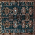 thumbnail image 1 of Ahgly Company Indoor Square Persian Light Blue Traditional Area Rugs, 7' Square, 1 of 4