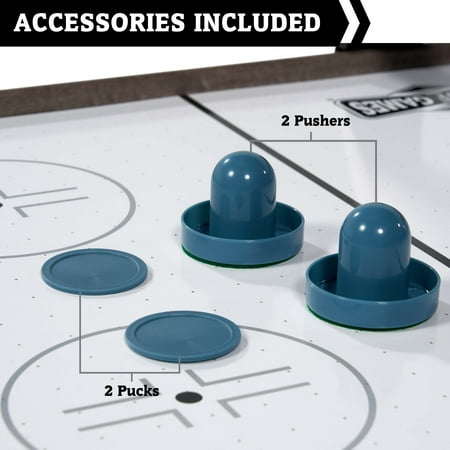 Hall of Games - 4' Charleston Air Powered Hockey Table With Pusher and Puck Set