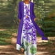 thumbnail image 2 of Vestido HUOGUO de dos piezas de chifón con estampado floral casual para mujer, 2 of 5