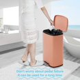 thumbnail image 6 of Dkelincs 13 Gallon Kitchen Trash Can with Lid Step Garbage Can Stainless Steel Waste Bin for Home Office, Pink, 6 of 7