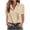 Khaki, variant on Women's Casual Short Sleeve Polka Dot Button Down Shirt Loose Fit Blouse with Pocket Comfortable Printed Tops, Pink XXL