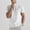White, variant on YHAJDS Men Linen Pocket Crew Top Solid Color Button Loose Fit Breathable Summer Shirt