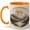 Orange, variant on Layered Mountain Sunrise Coffee Mug, Paper Cutout Nature Mug, Outdoor Hiking Birthday Christmas Gift, Neutral Lake Pine Forest Landscape Art, 11 oz White Ceramic Coffee Cup Gift