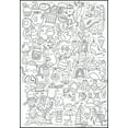 thumbnail image 6 of Giant Coloring Poster - Premium Jumbo Coloring Sheets for Kids & Adults with Thick Bleed-Resistant Pages, Use on Floor, Wall, or as Table Cloth, Use With Alcohol Based Markers (60” x 42”, ABC), 6 of 6