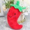 thumbnail image 2 of Nuevo peluche para perro, mascota, cachorro, fruta, verdura, masticable, con sonido, chirriador, juguetes de peluche chirriantes (Chili), 2 of 8