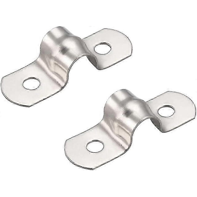 50pcs 8mm U-Tube 304 Stainless Steel Hose Clamps Rigid Pipe Fastening Clamps for U Clamps for Pipe Fixing