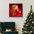 thumbnail image 4 of Pintura de diamante 5D DIY, taladro redondo completo, Kit de corazón y gato, decoración del hogar, 30x30cm, 4 of 9