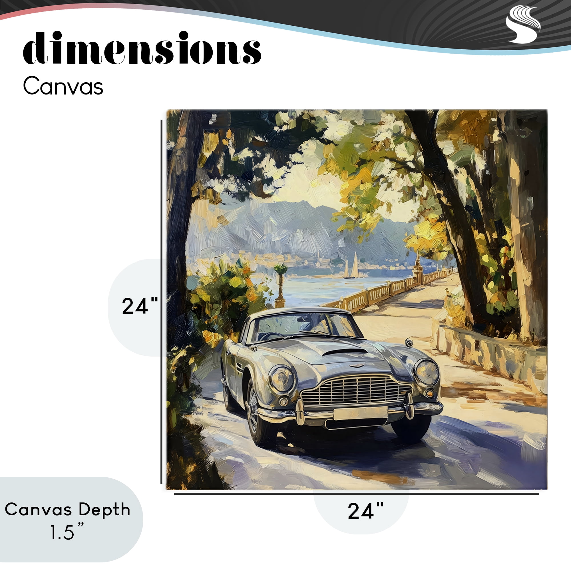 Stupell Industries Classic View of Seaside Drive Canvas Wall Art, design by Creative Studio