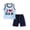 Blue, variant on Toddler Summer Outfits Casual Solid Sleeveless Tank Top Shorts Set 2 Piece 6 M-4 Y