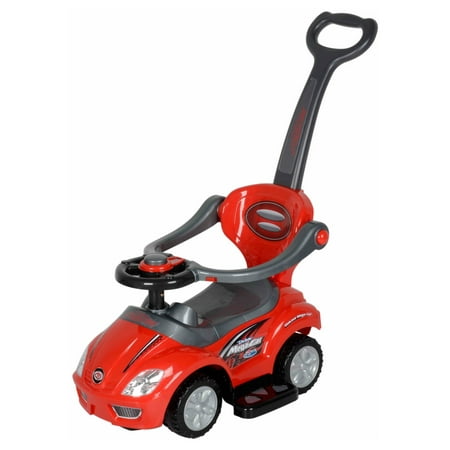 Best Ride On Cars 3 in 1 Riding Push Toy - Red (Best Golf Push Cart 2019)