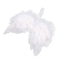 thumbnail image 3 of Alas de ángel de plumas blancas, adorno colgante, alas de vestir, decoraciones navideñas, decoración de de Navidad para actuaciones de bodas, 3 of 7