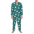 thumbnail image 3 of Sikiie Love Dog Mens Pajama Set, Soft Warm Long Sleeve Sleepwear, Cozy Button-Down Pjs for Men-X-Large, 3 of 7