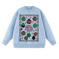 thumbnail image 4 of Byworldtasic Christmas Sweatshirts for Women Casual Long Sleeve Round-Neck Top Knit Pullover Sweater, 4 of 6