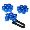 thumbnail image 4 of koolsoo 20 Pcs Écrou de Roue 17mm Chrome Vis de Moyeu Auto Protecteur de Pneu Bleu, 4 of 9