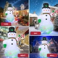 thumbnail image 6 of 7Ft Christmas Inflatables Snowman, Blow Up Snowman, Built-in Rotating Colorful Projector LED Lights Yard Decor for Party Indoor Garden Lawn Xmas, 6 of 8