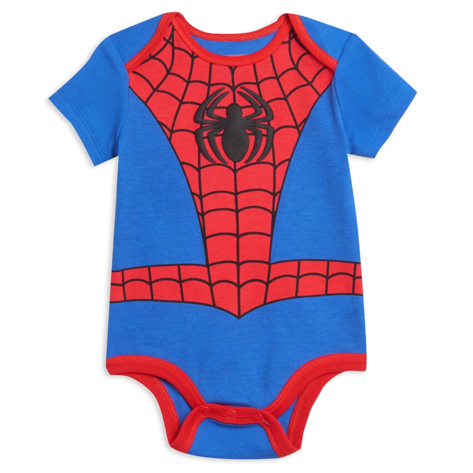 Marvel Avengers Spider-Man Newborn Baby Boys Bodysuit Pullover T-Shirt and Pants 4 Piece Layette Set Newborn to Infant
