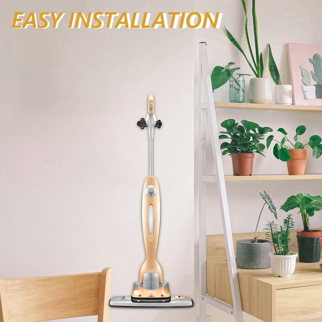 OFFIGAM Vacuum Wall Mounted Holder Black Plastic Vacuum Support for Decluttering and Storage