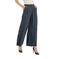 thumbnail image 1 of Pantalones Palazzo Largos de Pierna e Informales de Cintura Alta para Mujer, Talla Regular Verde Oliva XXXL, 1 of 8