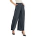 thumbnail image 1 of Pantalones Palazzo Largos de Pierna e Informales de Cintura Alta para Mujer, Talla Regular Verde Oliva L, 1 of 8