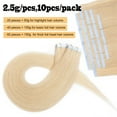 thumbnail image 3 of Benehair Tape In 100% Real Remy Human Hair Extensions Seamless Skin Weft Thick Glue Straight Women Blonde 10-20pcs 20inch CLEARANCE, 3 of 13
