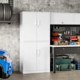 thumbnail image 4 of AUHUP 4 Doors Garage Storage Cabinets with 3 Adjustable Shelves, 71"H Locking Steel Storage Cabinet for Home Office, Garage, Warehouse, Workshop (White), 4 of 8