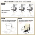 thumbnail image 5 of Aoodor 4-Piece Outdoor Chair Cushions 45 x 22 x 4 Inch Patio Furniture Seat Cushion - Cream Yellow, 5 of 10