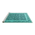 thumbnail image 2 of Ahgly Company Machine Washable Indoor Rectangle Persian Turquoise Blue Traditional Area Rugs, 2' x 4', 2 of 4