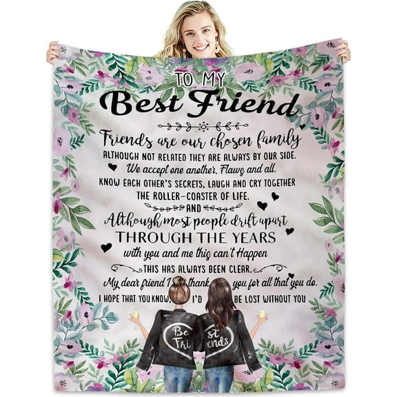 DAJU Best Friend Birthday Gifts for Women Unique Friendship Gifts for Dear Friends BFF Besite Thoughtful Besties Gift Ideas for Women Throw Blankets(30*40inch)