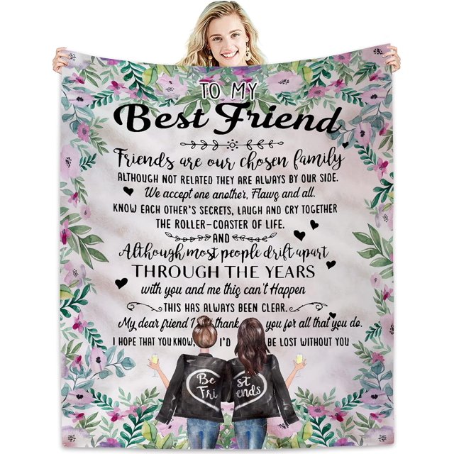 LHSHID Best Friend Birthday Gifts for Women Unique Friendship Gifts for Dear Friends BFF Besite Thoughtful Besties Gift Ideas for Women Throw Blankets 40"x50"
