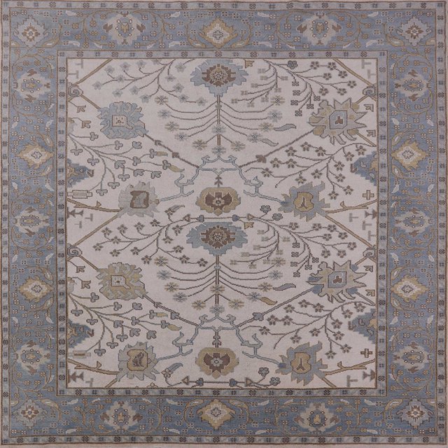 Ahgly Company Machine Washable Indoor Square Industrial Modern Sandstone Brown Area Rugs, 3' Square