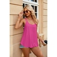 thumbnail image 3 of Anbech Women Double Shoulder Straps Tank Tops Flowy Scoop Neck Tanks Eyelet Sleeveless T-Shirts, 3 of 8