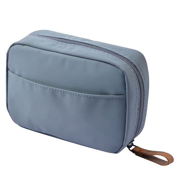 Simple Zipper Beauty Portable Cosmetic Bag Storage Case Travel Organizer Makeup Pouch GREY