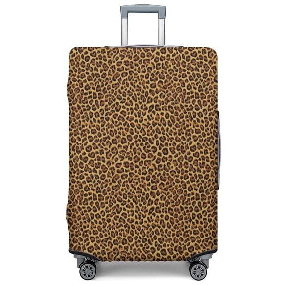 Stretch Luggage Cover XL(29-32in)– Elastic Travel Suitcase Protector with Handle Openings & Bottom Closure, Washable Polyester Spandex Suitcases Cover, Leopard Animal Print