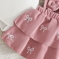thumbnail image 2 of Gerichy Toddler Baby Girl Outfits Short Sleeve Ribbed T-Shirt Bow Overall Dresses Suspender Skirt Set Summer Clothes, 2 of 6