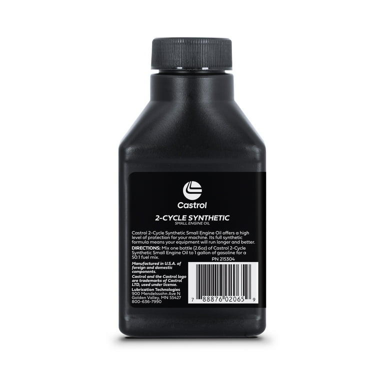 Castrol 2 Cycle Full Synthetic Oil – Small Engine Formula – 50:1