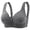 Grey, variant on Bras for Women Full Coverage Large Size Front Buckle Wrap Up Tank Top Style Thin Breathable Black 38
