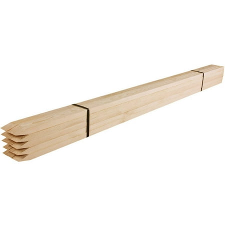 Mini Garden Stake - Greenes Fence 6 Foot Long Wooden Garden Stake, 25-Pack