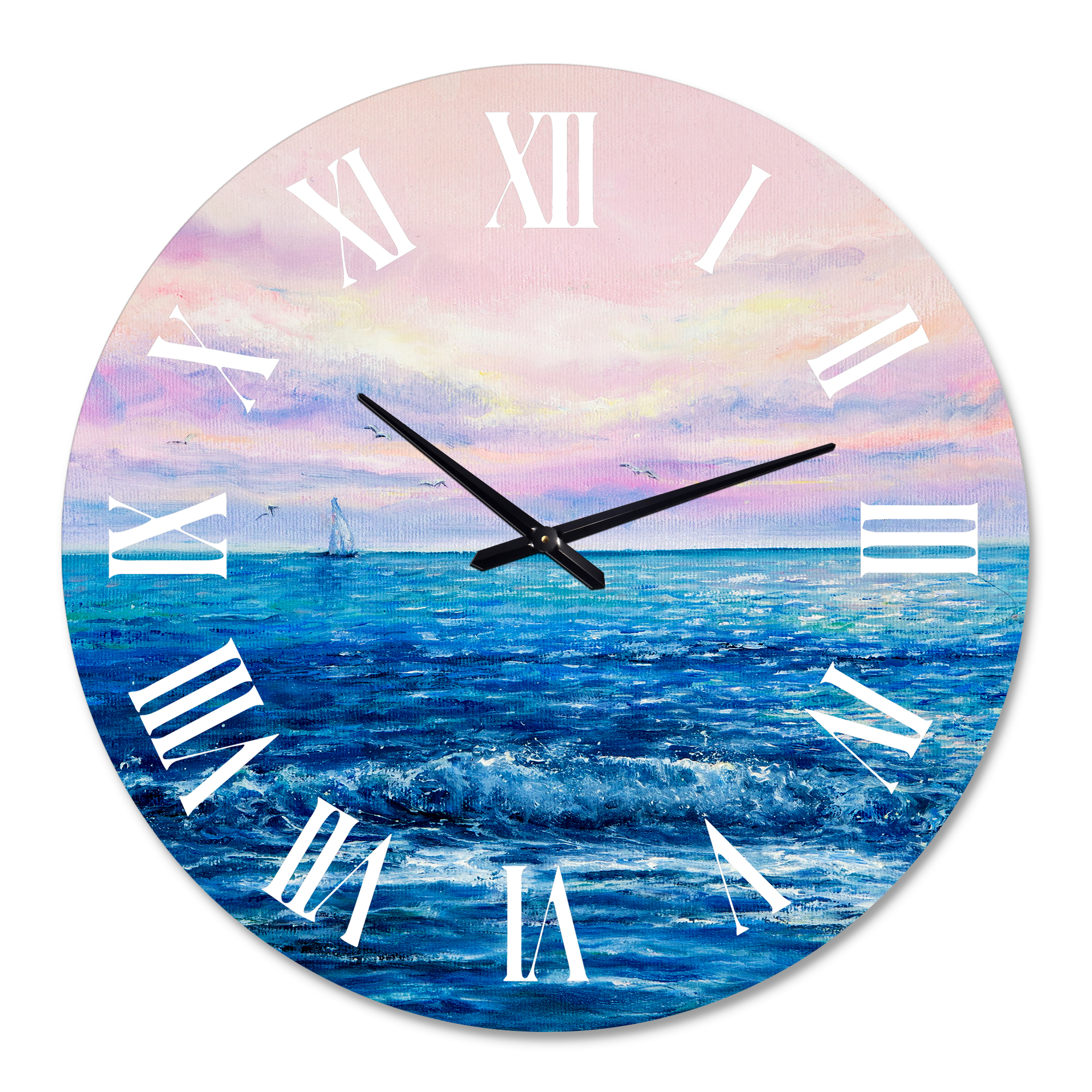 Designart 1 in Coastal Wall Clock