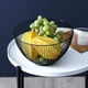 thumbnail image 2 of Soporte para verduras, bandeja para servir y cesta para pan en un elegante frutero de metal negro para encimera de cocina y almacenamiento, 2 of 7