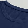 thumbnail image 5 of Fnnxeal Mens T-Shirts, Summer Loose Casual Big and Tall Shirt Short Sleeves Tees Solid Navy Shirt for Men Size 2XL, 5 of 9