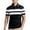 Black, variant on Men Polo Shirts Short Sleeve T Shirt with Stripe Panel Design Sports Casual Business Wear Comfortable Versatile Polos for Men Gold XXXL