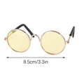 thumbnail image 2 of Qonioi Pet Sunglasses for Dogs Cats, Fashion Round Frame Retro Glasses, Pet Photo Accessory, Doll Toy Sunglasses, 2 of 7