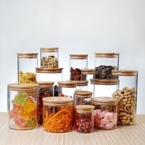 Niceauty Kitchen Glass Canisters Transparent 1Pcs